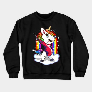 Gymnastics Gymnast Unicorn Cute Girl Mom Coach Crewneck Sweatshirt